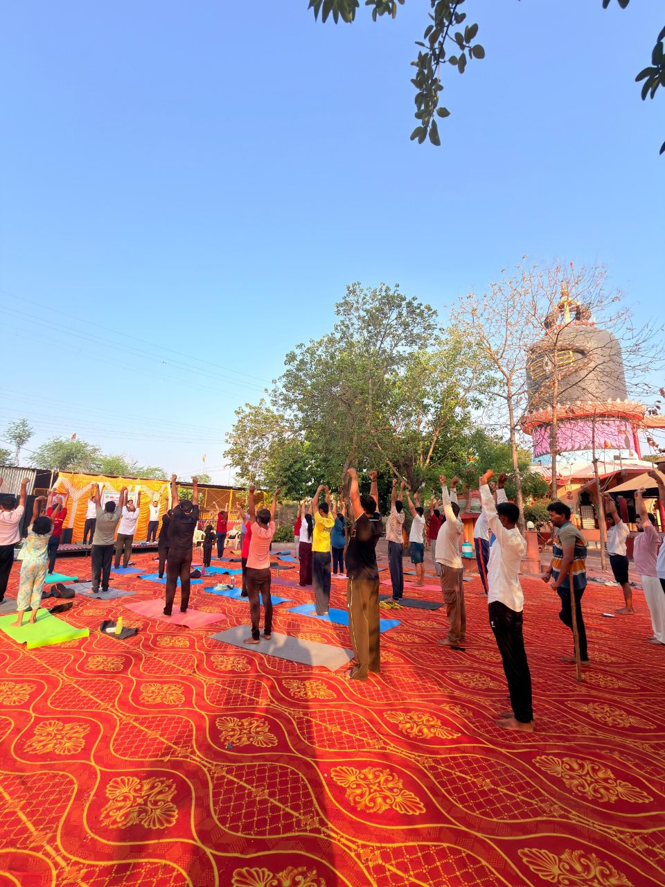 Yoga at Rankeshwar Dham Mandir Ujjain